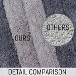 Luxury Bath Mat for Bathroom Pack of 2 (40X60 Cm ,Shadow)