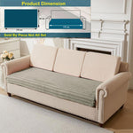 Stripe Fur Sofa Cover 3 Seater (Taupe, 170x90 cm)