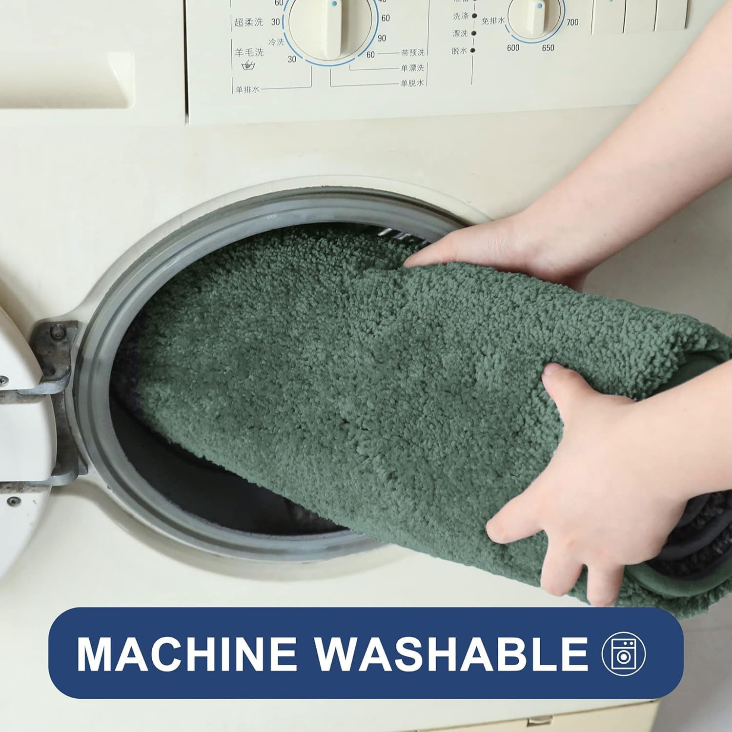 Newman Microfiber Bathmat 2500 GSM (Green , 60Cm x 90Cm)