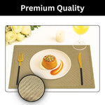 Dining Table Placemat Set of 4 (30x45 CM Yellow)