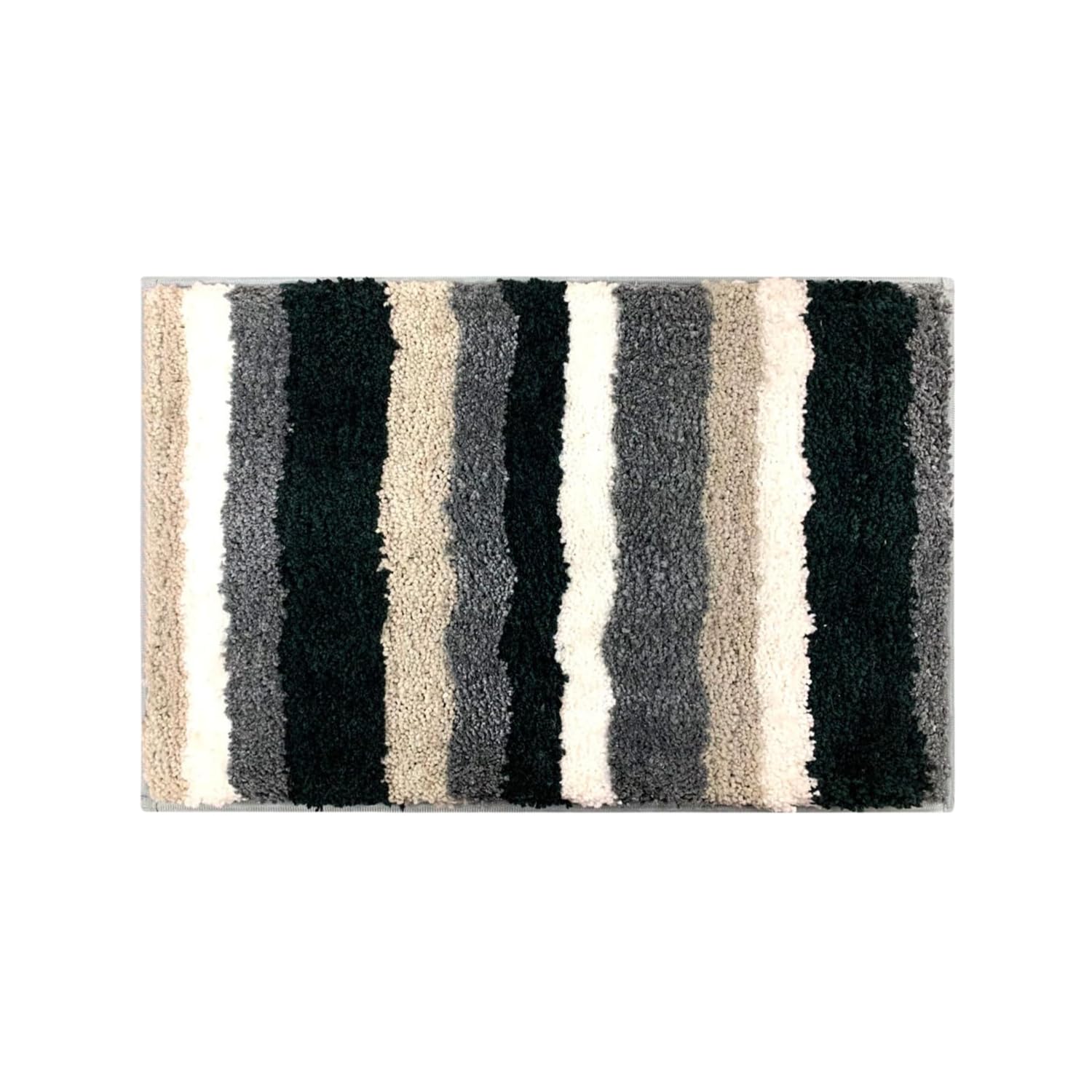 Striped Italia Bath Mat Super Sof(Grey, 40x60 cm)
