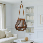 Bamboo Woven Lantern With Handle( 23x22x22 cm ) Cocoa