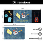 Kitchen Mat Combo  (116x36 & 58x36 cm,Blue)