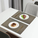 Dining Table Placemat Set of 2 (30x45 CM Brown )