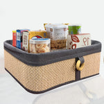 Brick Storage Box Bamboo (Beige,30x20x12 cm)