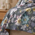 Double Bedsheet with 2 Pillow Covers Premium 240 TC 100% Cotton Feel ( King Size Charcoal 108x108 inch )