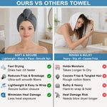 Microfibre Hair Towel Wrap for Women and Men ( 23x63.5 cm, Green ) Pack Of 2