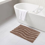Bath Mat Classic Waves Microfiber 2200 GSM (40x60 cm, Coffee)