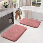 Vegas Microfiber Bath Mat (40x60 cm, Fuscia) Pack of 2