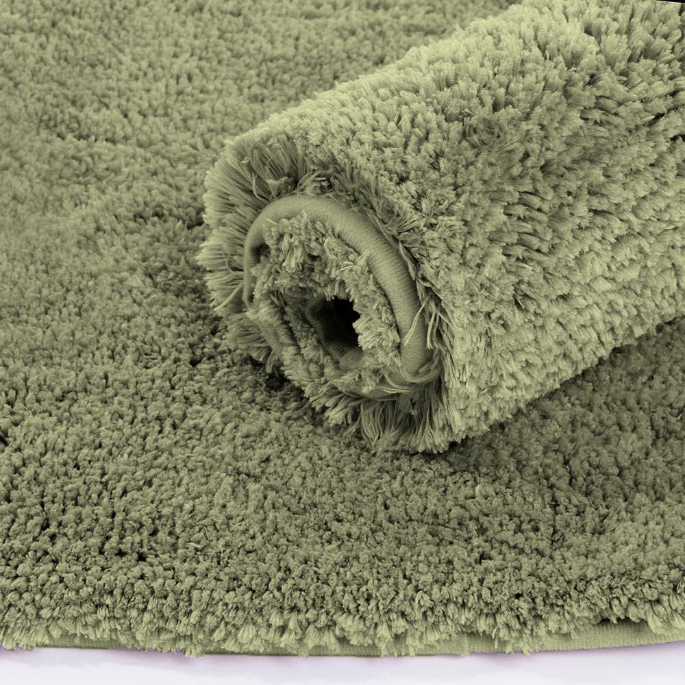 Vegas Microfiber Bath Mat (40x60 cm, Green) Pack of 2