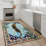 Polyester Printed Handmade Carpet Traditional Tiger (3X5 Feet Multicolour)