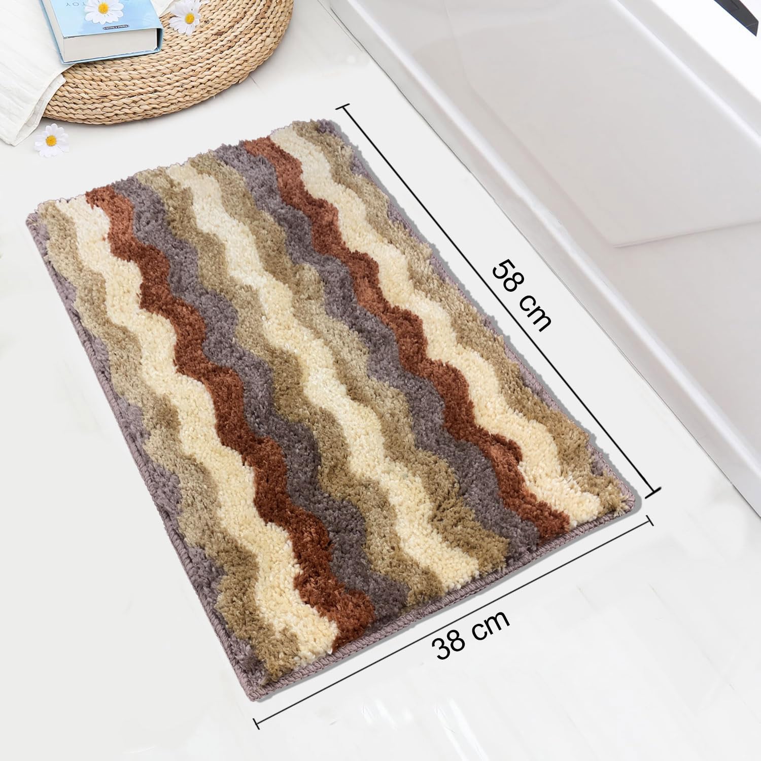 Birmingham Bathmat for Bathroom Pack of 2 (38x58 cm Cinnamon)