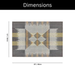 Zigzag Design Placemat for Dining Table Set of 6(30x45 CM Black)