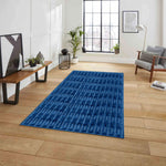 Rabbit Tail Fur Carpet (3x5 Feet, Blue)
