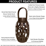 Bamboo Woven Lantern ( 24x16x16 cm ) Brown