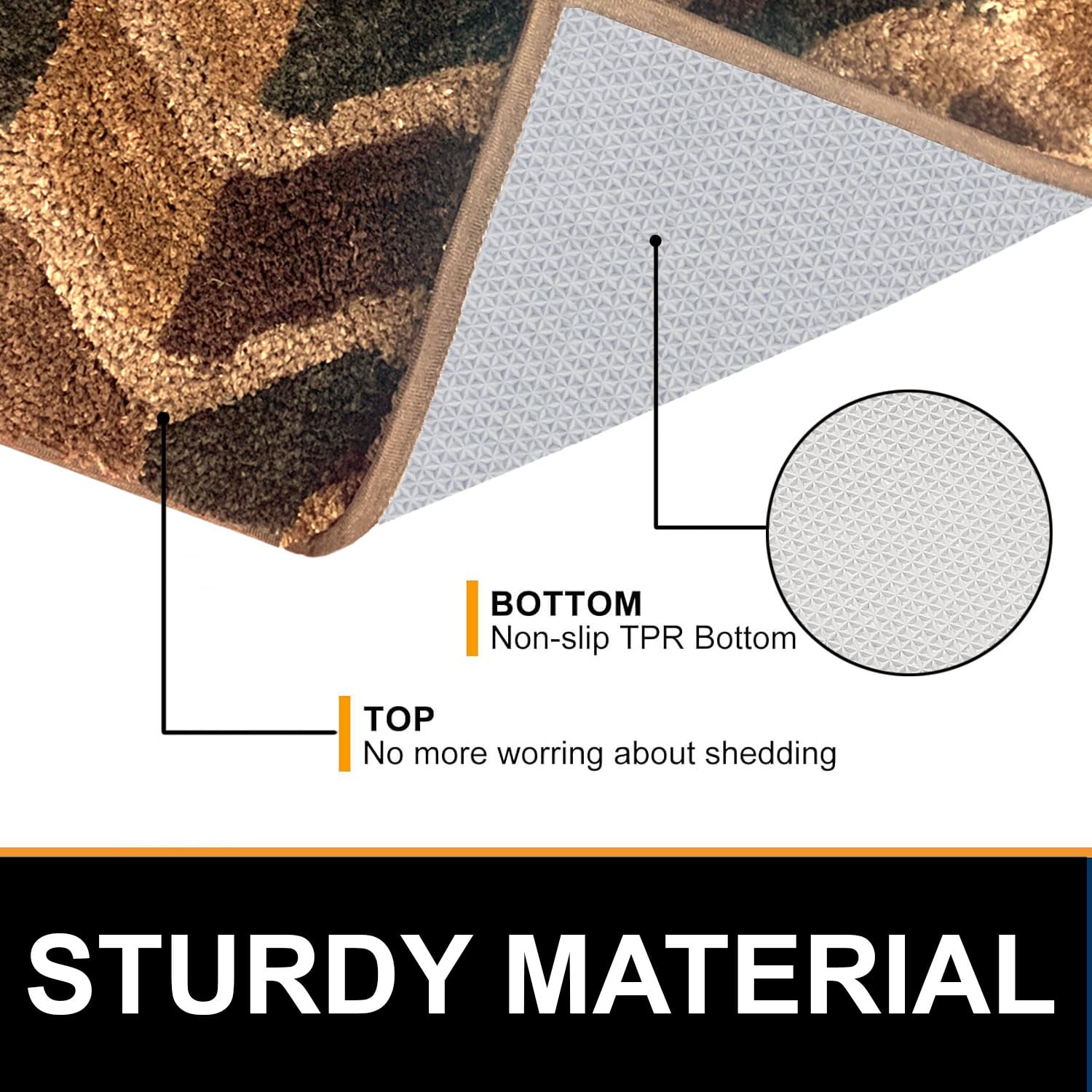 Macau ZigZag Bath Mat (40x60 cm,Taupe)