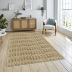 Rabbit Tail Fur Carpet (4x6 Feet, Beige)