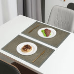 Dining Table Placemat Set of 2 (30x45 CM Grey )