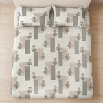 King Size Double Bedsheet with 2 Pillow Covers King Size Premium Ornamental Blocks Printed  90x100 inch