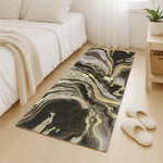 Polyester Cosmic Swirl Runner for Bedroom (2x5 Feet, Multicolor)