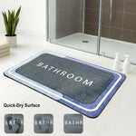 Rubber Doormat Anti Slip (Bathroom Design ,35x58 cm)