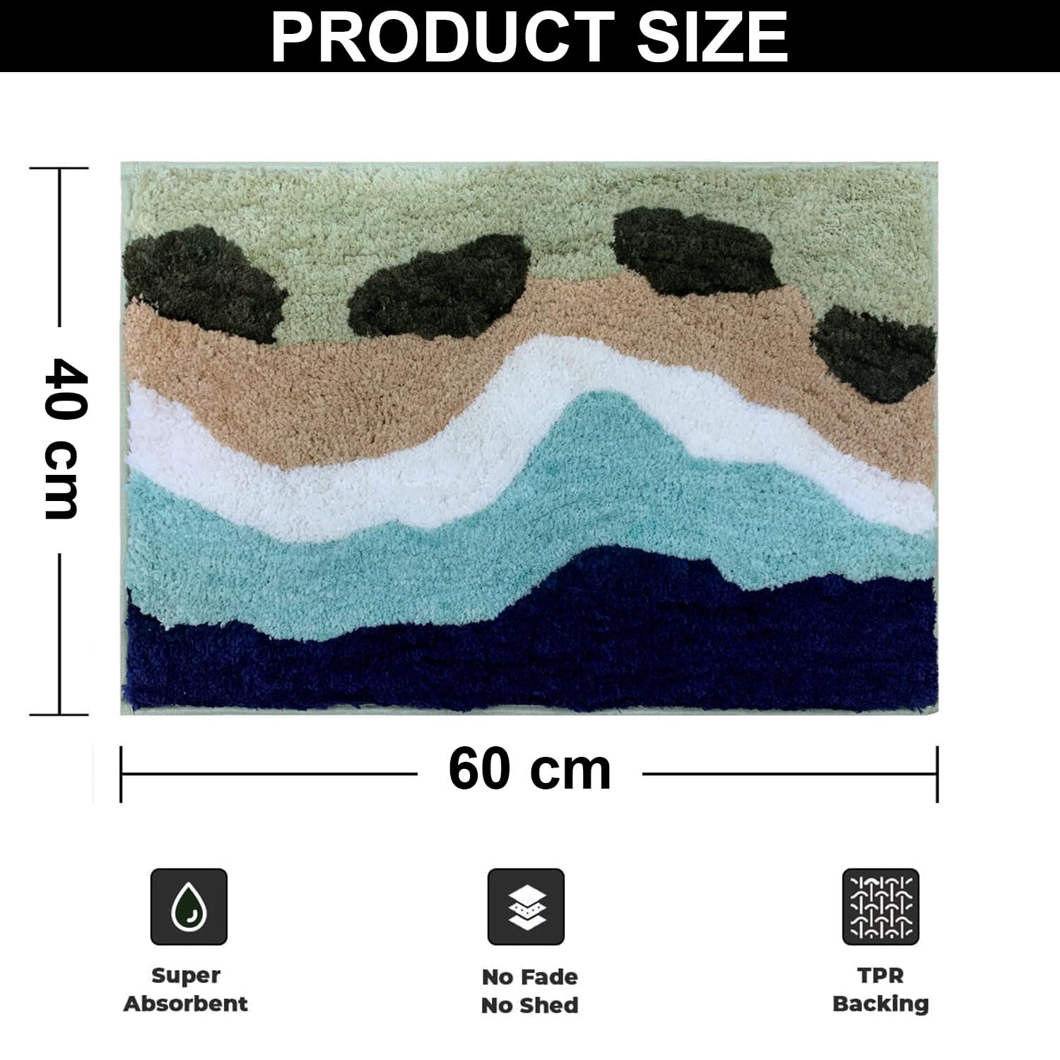Canada Bath Mat Cloud (40x60 cm ,Aqua)