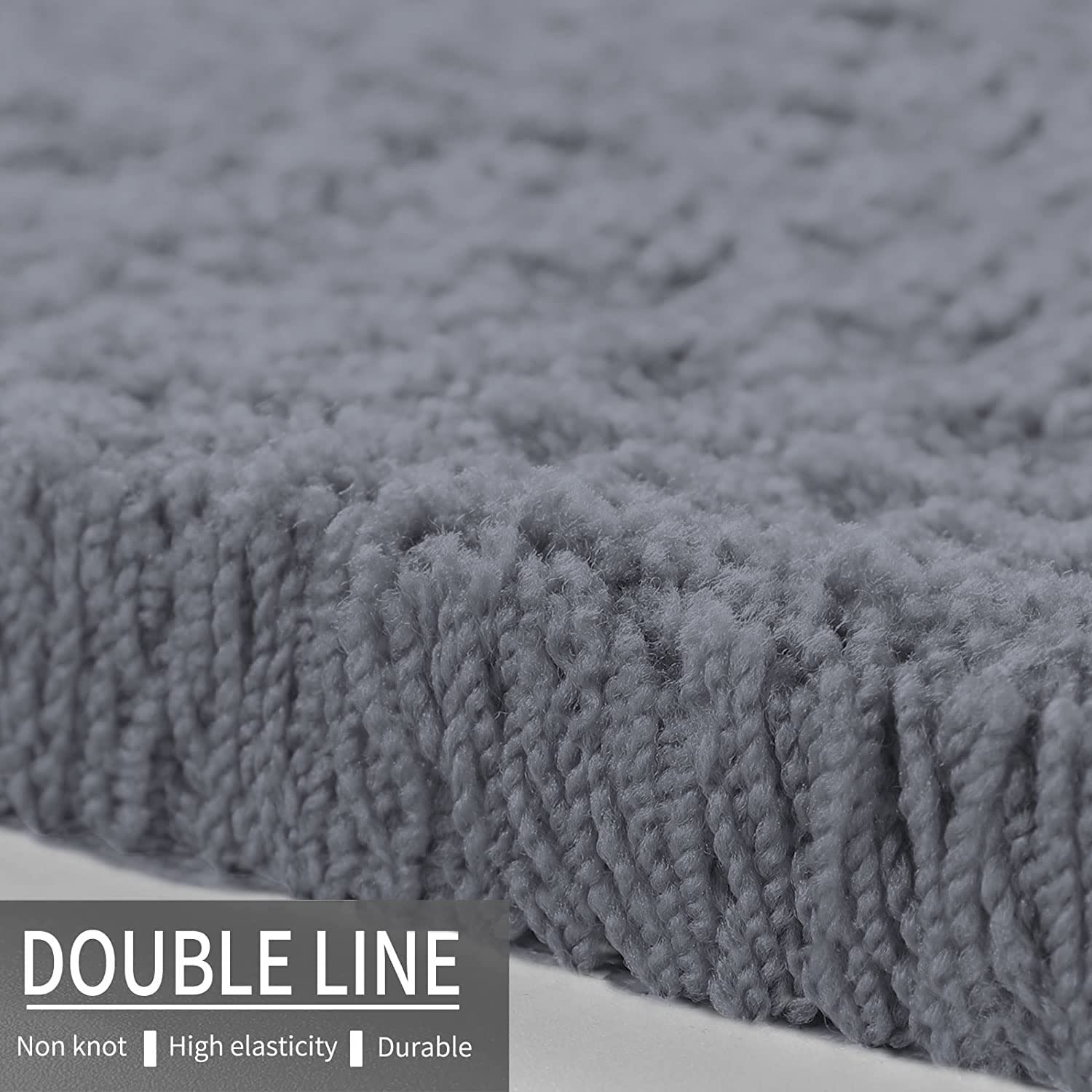 Sensuous Bathmat for Bathroom 2500 GSM (Grey, 60cm x 90cm)