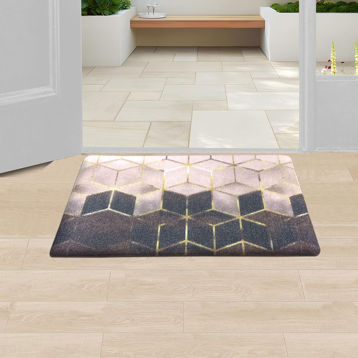 Cuba PVC Door Mats Anti Fatigue - Golden (40x60 cm)