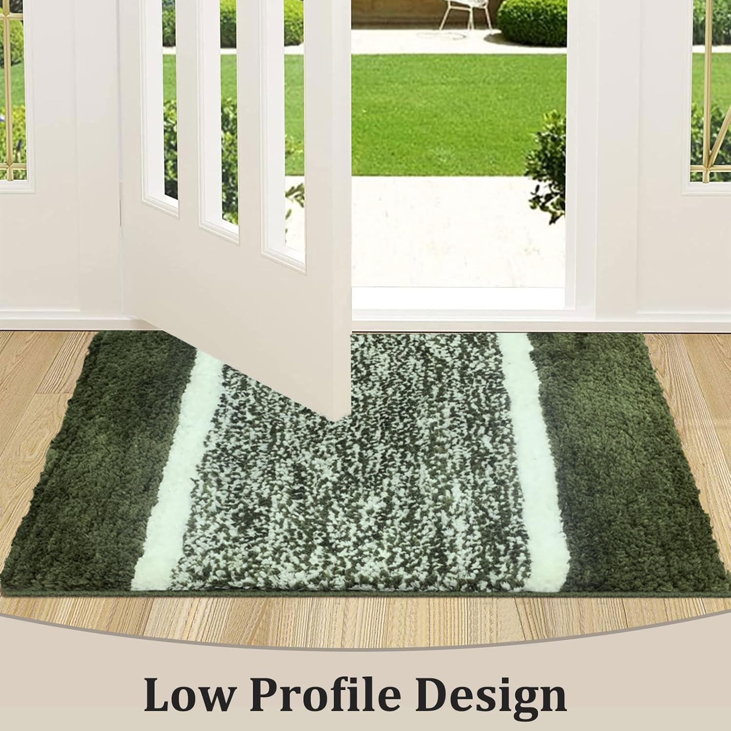 Columbia Bath Mat for Bathroom Pack of 2 (Green, 38x58 cm)