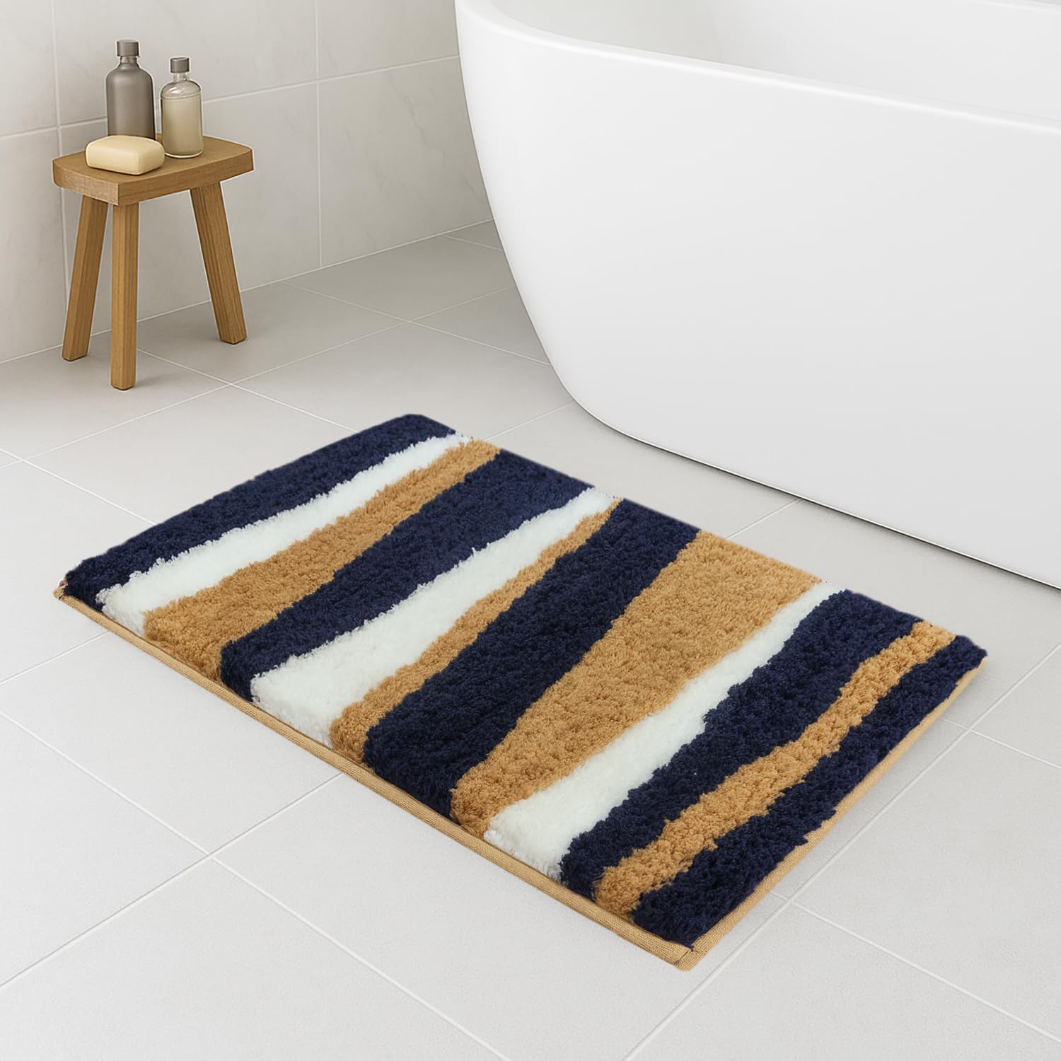 Canada Bath Mat Stripe (40x60 cm, Blue)