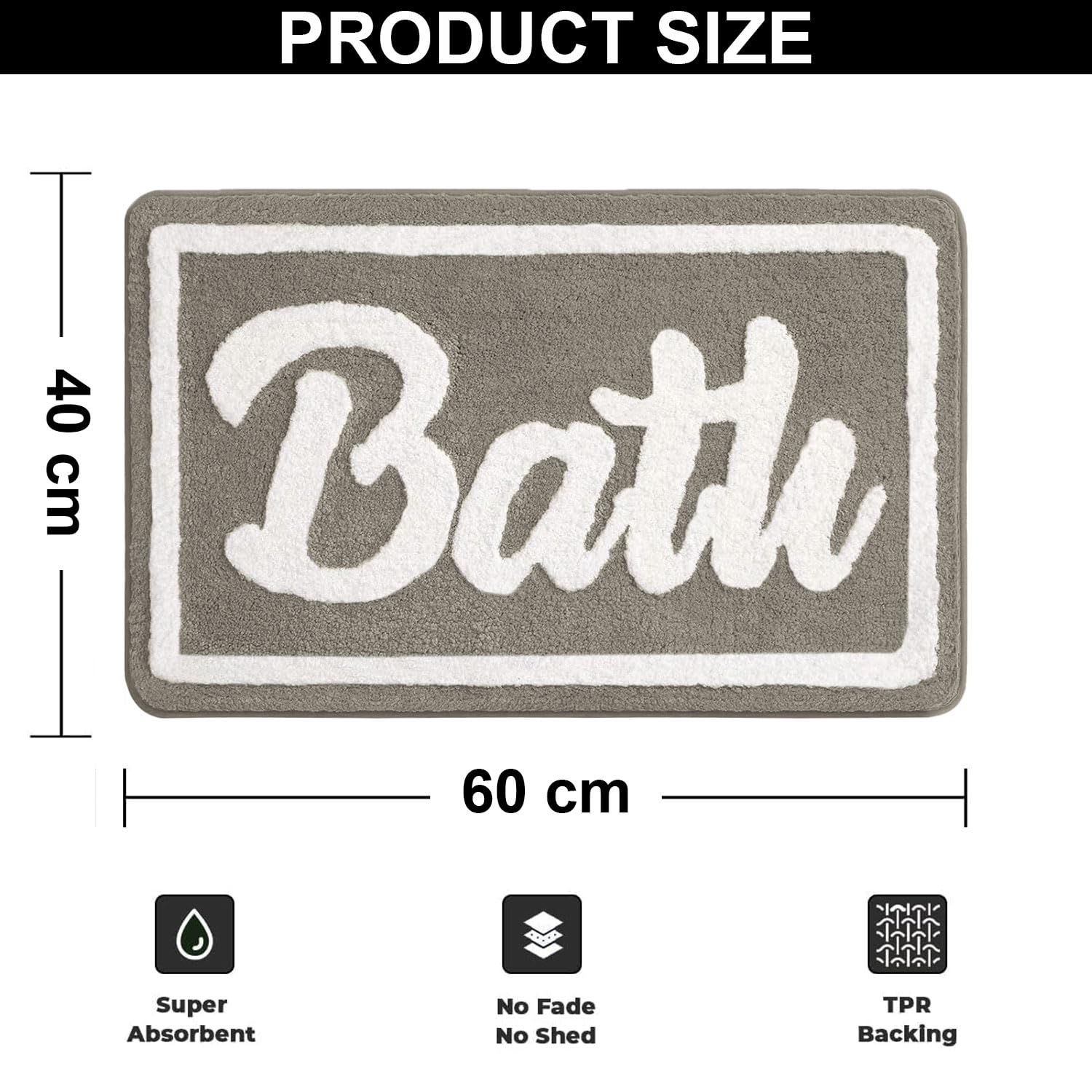 Canada Super Soft Bath Mat (40x60 cm, Taupe)