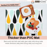 Placemat with Runner/Utensil Mat for Home Set of 4 Piece (Drop_30x45Cm + 1x4 Feet)