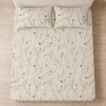 Double Bedsheet with 2 Pillow Covers Premium 240 TC 100% Cotton Feel ( King Size Ivory 108x108 inch )