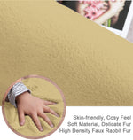 Rabbit Fur Soild RunnerSuper Soft (Gold, 2x5 Feet)