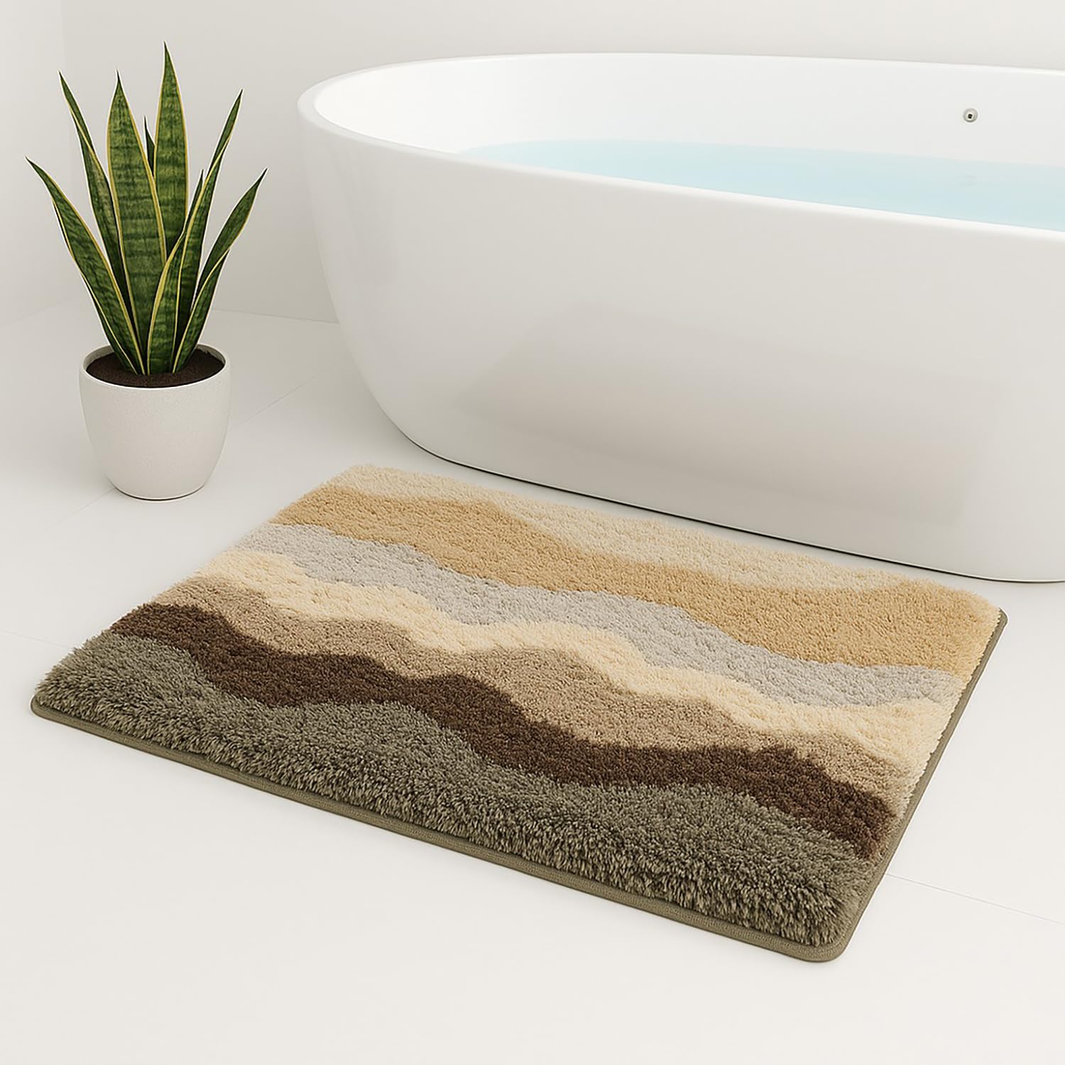 Canada Bath Mat Waves (40x60 cm, Coffee)