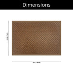 Luxe Home International PVC Vinyl Basket Design Placemat STBT001 – Heat Resistant, Wipe Clean, Anti-Skid Table Mats for Dining Table, Kitchen & Home Decor (30x45 CM Brown Set of 2)