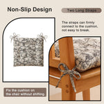 Polyester Chair Cushion Pad, Soft, Comfortable Back Support, Relaxing Backrest Pillow Cushions with Ties for Home, Office, Livingroom - (18x18 Inch, White) Pack of 6