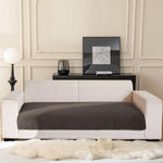 Rabbit Fur Sofa Cover 3 Seater (Cocoa, 68x183 cm)
