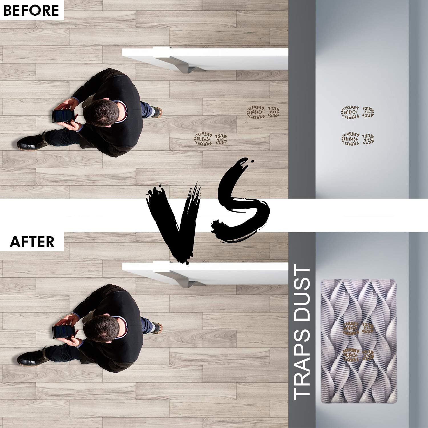 Cuba PVC Door Mats Anti Fatigue - ZigZag (40x60 cm)