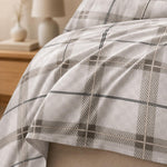 Double Bedsheet with 2 Pillow Covers 220 TC 100% Cotton Feel ( King Size Grey 90x100inch )