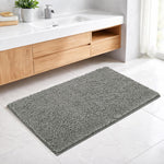 Shaggy Chenille Bath Mat Extra Soft  (45x75 cm Grey)