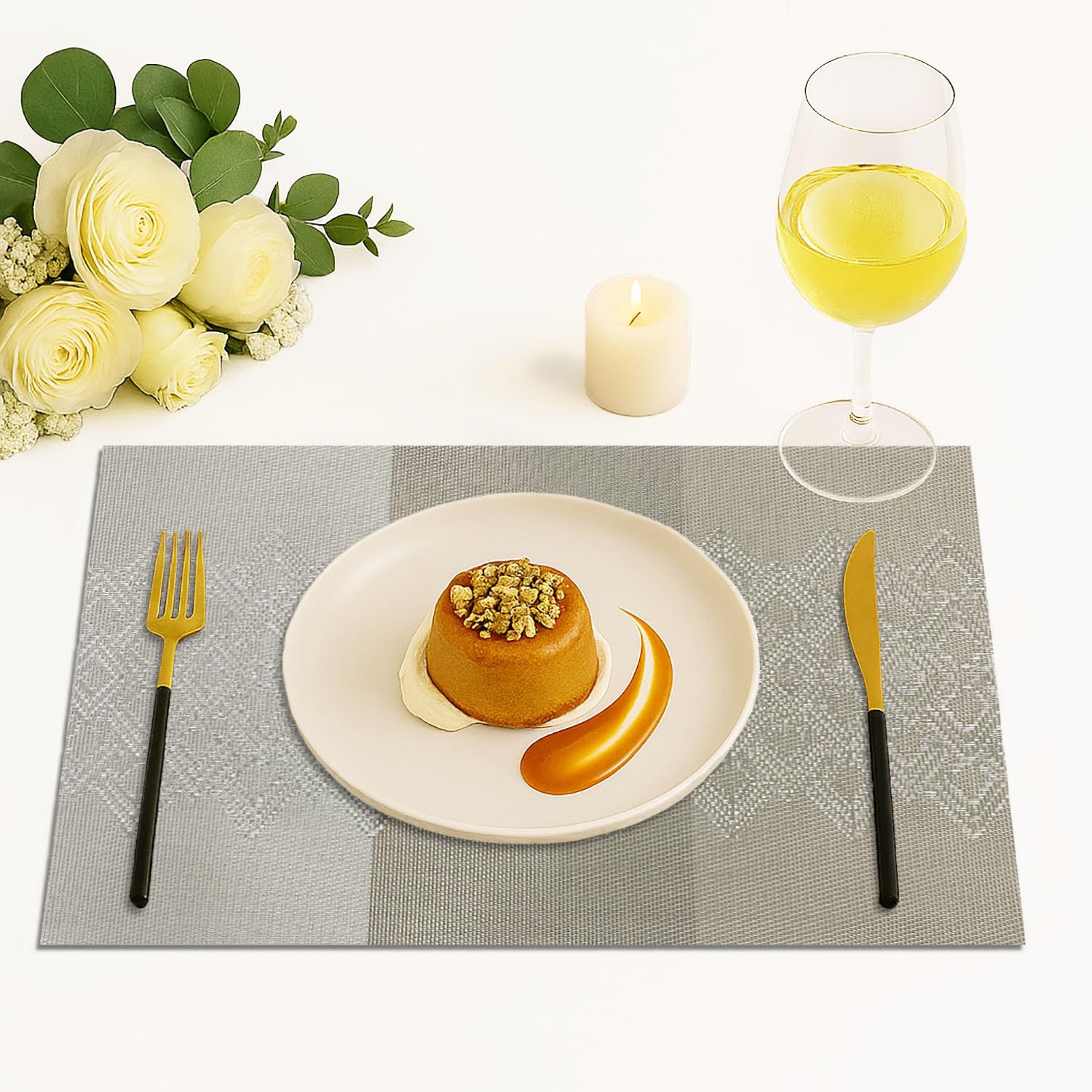 Placemat for Dining Table Set of 6(30x45 CM Multi)