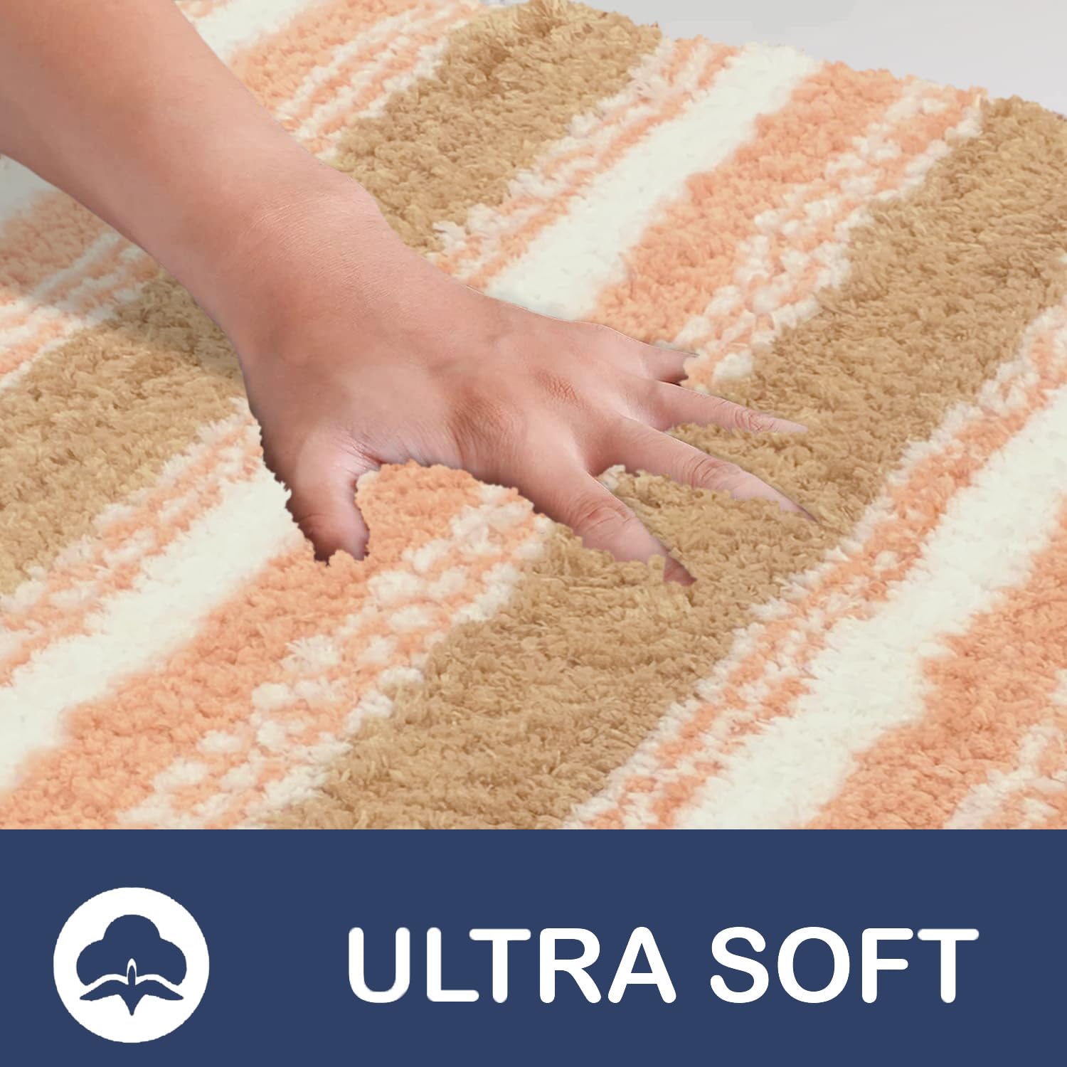 Capetown Bath Mat for Bathroom (Beige, 40x60 cm)
