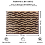 Berlin Bath Mat Super Sof Mat Pack of 2(38x58 cm ,Coffee)