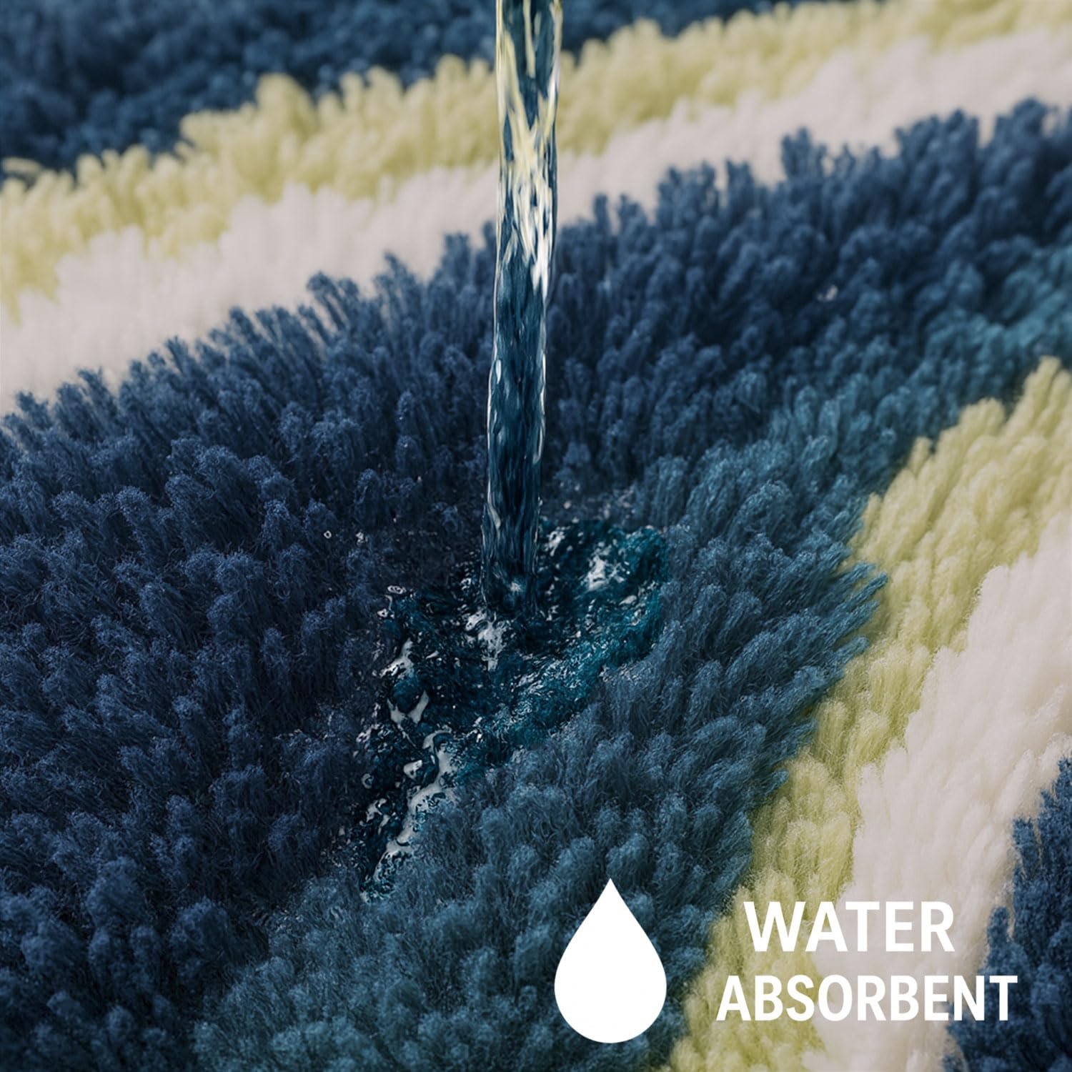 Canada Bath Mat Multi Waves (40x60 cm, Green)