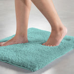 Vegas Microfiber Mats For Bathroom (45X75 Cm, Aqua)