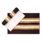 Bathmat 1600 GSM Microfiber Pack of 2 (38cm x 58cm, Chocolate)