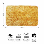 Hawaii Bath mat Anti Skid (Gold, 45 x 75 Cm)