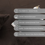 Rabbit Fur Soild RunnerSuper Soft (Chocolate, 2x5 Feet)