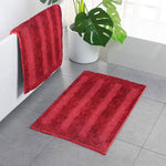 Bathmat 2500 GSM Microfiber Pack of 2 (Maroon , 40cm x 60cm)